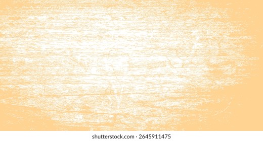 Grunge-style background with a textured, distressed. The background is primarily orange with white patches, creating an orange, rugged effect. Brush stroke texture background. Orange background vector