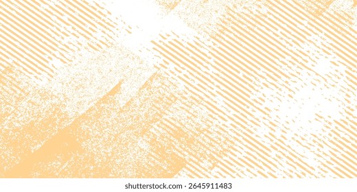 Grunge-style background with a textured, distressed. The background is primarily orange with white patches, creating an orange, rugged effect. Brush stroke texture background. Orange background vector