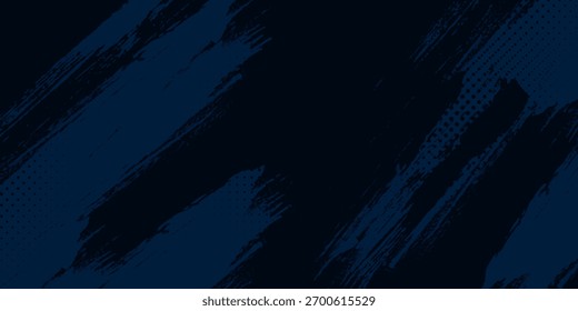 Grunge-style dark blue abstract background with rough brush strokes and dotted texture