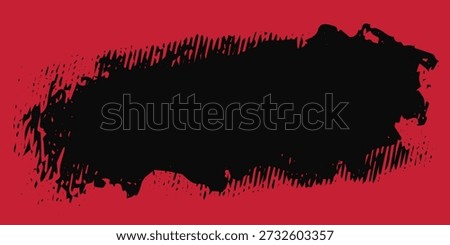 Grunge-style frame with a red background. Abstract textured element for text. Dynamic design for templates and overlays. Vector.