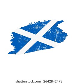 bandeira escocesa estilo grunge - ilustração vetorial bandeira escocesa