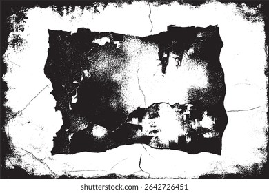 Textura de papel rasgado estilo Grunge com bordas rachadas e borda áspera. Perfeito para sobreposições, cartazes, fundos, arte do álbum ou design digital que precisam de um vintage ou efeito angustiado.