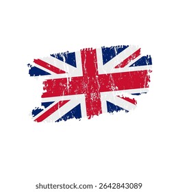 grunge-style Union Jack – United Kingdom flag vector illustration