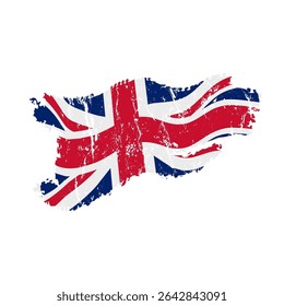 grunge-style Union Jack – United Kingdom flag vector illustration