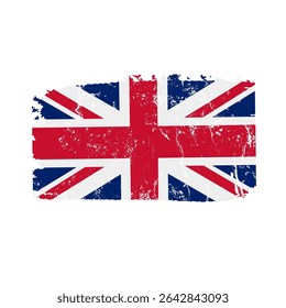 grunge-style Union Jack – United Kingdom flag vector illustration