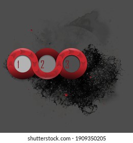 Grungy abstract banner. Colorful vector template. Elements for design. Eps10