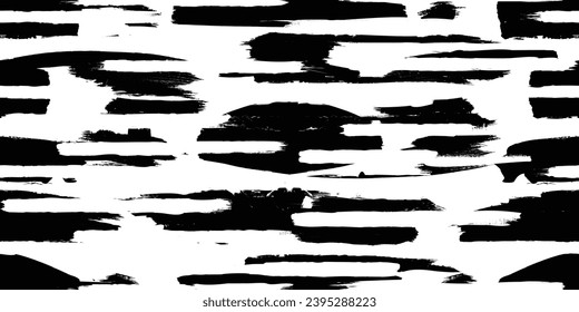 Grungy abstract brush lines . Brush strokes seamless pattern texture. Grange shapes .Grunge textured . Vector shapes with brush strokes .Screen print endless pattern texture