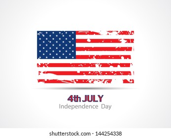 grungy american flag design for independence day.