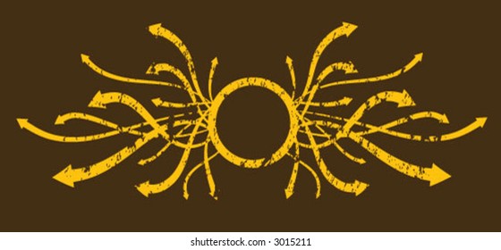 grungy arrow explosion (ALL VECTOR)