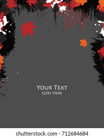 Grungy autumn vector background. Templates for brochures, annual reports, magazines. Eps10