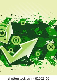 grungy background with arrowhead