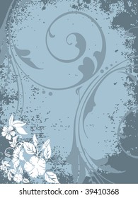 grauer Hintergrund mit grauem floralem Muster