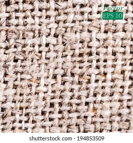 Grungy background. Rough fabric texture. Vector format.
