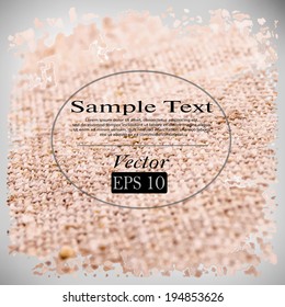 Grungy background. Rough fabric texture. Vector format.
