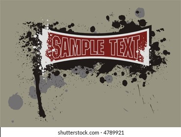 Grungy banner design