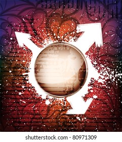 grungy banner. layered vector, eps10 format.