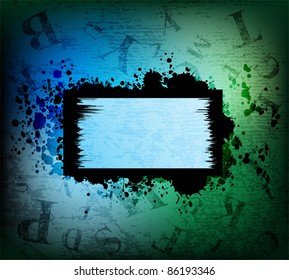 grungy banner with letters. eps10 vector