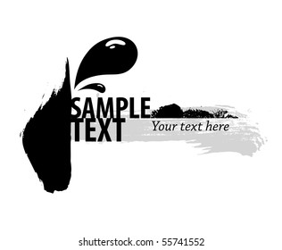 grungy banner on white background