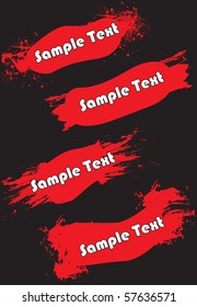 Grungy banner set