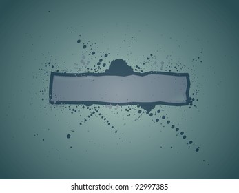 Grungy Banner With Teal Background. Grungy banner with distressed and smeared markings. Also, space for your personal text.