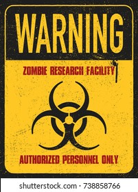 Grungy biohazard symbol. Zombie research facility. Vector illustration