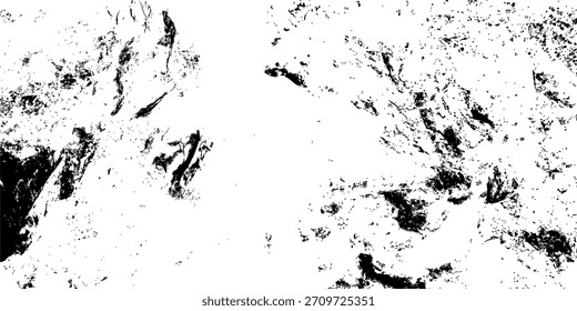 Grungy schwarze Farbe Schmutzspritzer Textur auf weißem Hintergrund Schaffung einer rauen unebenen Oberfläche für abstrakte künstlerische Design-Elemente und Hintergründe. Moderne Kunst, Vektorgrau