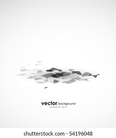 Grungy black splatter. Empty background