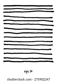 Grungy black vector collection of geometric hand-drawn marker lines on white background. Set of graphic design elements for your business