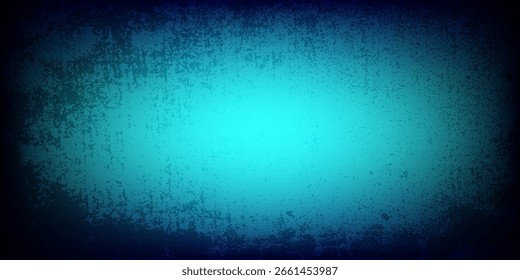Grungy blaue Textur Hintergrund mit einem weich glühenden Zentrum und dunklen Vignetten Kanten. Das bedrückte Muster verleiht Tiefe und Atmosphäre, ideal für Poster, Webhintergründe,