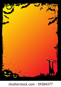 grungy border background for halloween celebration