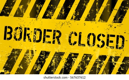 grungy border closed sign,vector illustration