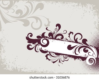 grungy border with creative artwork banner