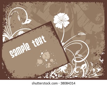 graue Grenze mit kreativem Blumendesign