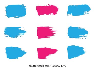 grungy brush stroke set, Coloful brush effect, dirty brush effect