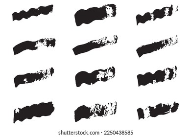 grungy brush stroke set, Coloful brush effect, dirty brush effect
