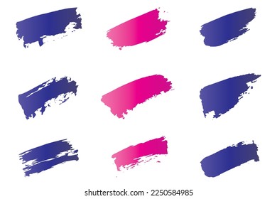grungy brush stroke set, Coloful brush effect, dirty brush effect