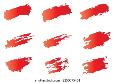 Grungy Brush strokes, Dirty brush effect, colorful brush stroke set