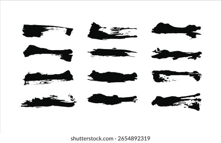Grungy Brush Strokes Vector Collection for Creative Graphic Design Projects