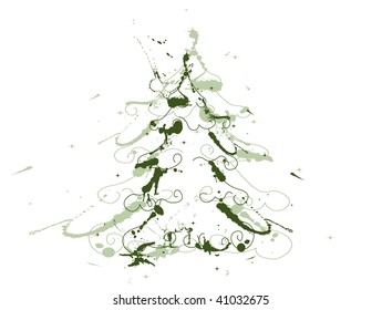  grungy christmas  tree
