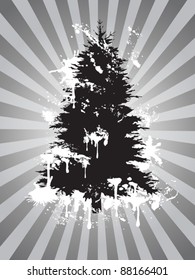 grungy christmas tree background