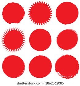 Grungy circle blob, blotch vector