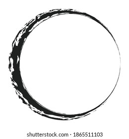 Grungy circle blob, blotch vector