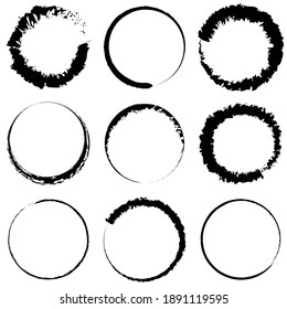 Grungy circle blob, blotch vector