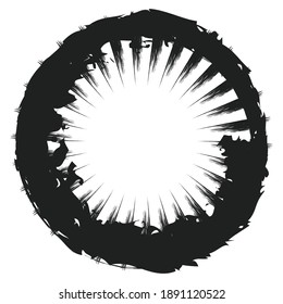 Grungy circle blob, blotch vector