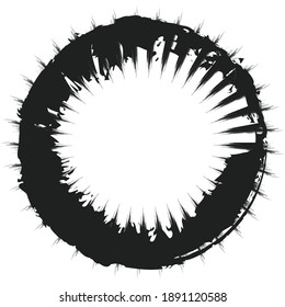 Grungy circle blob, blotch vector