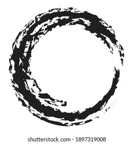 Grungy circle blob, blotch vector