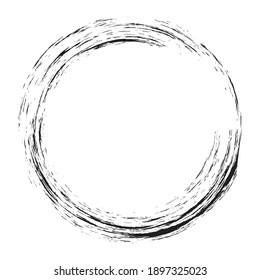 Grungy circle blob, blotch vector