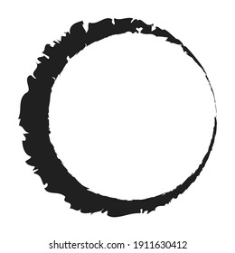 Grungy circle blob, blotch vector