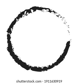 Grungy circle blob, blotch vector