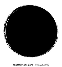 Grungy circle blob, blotch vector